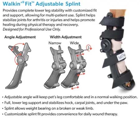 adjustable dog splint
